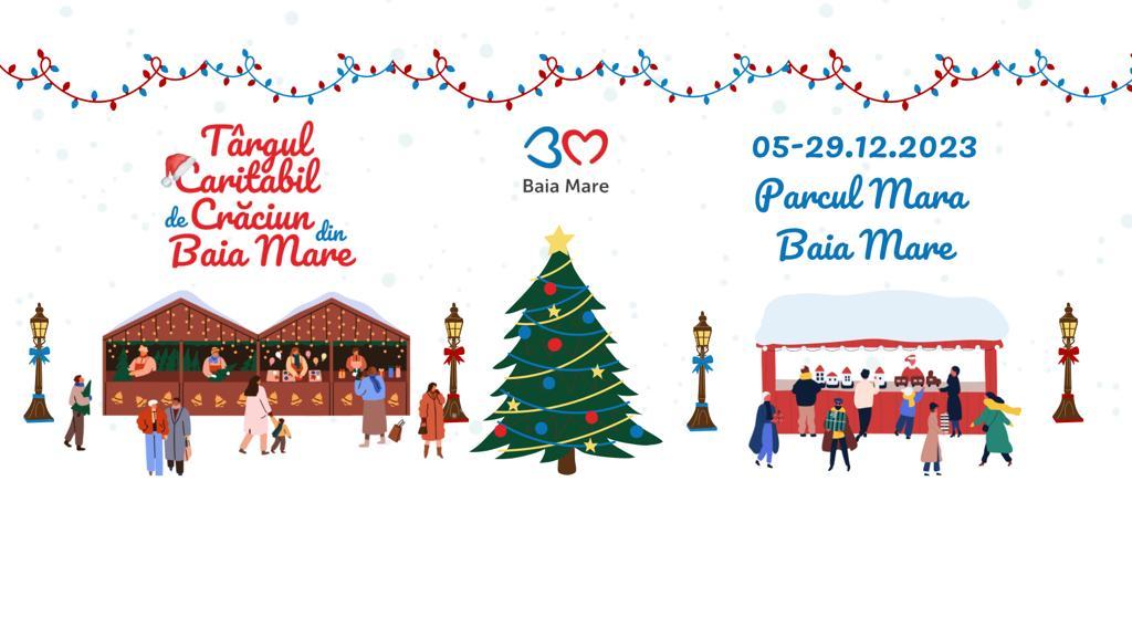 S-a deschis Târgul caritabil de Crăciun!  Vă așteptăm  în Parcul Mara din Baia Mare !